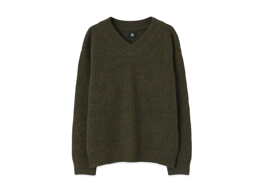 Paul Smith RED EARShadow Flower Low Gauge Knit "Khaki"