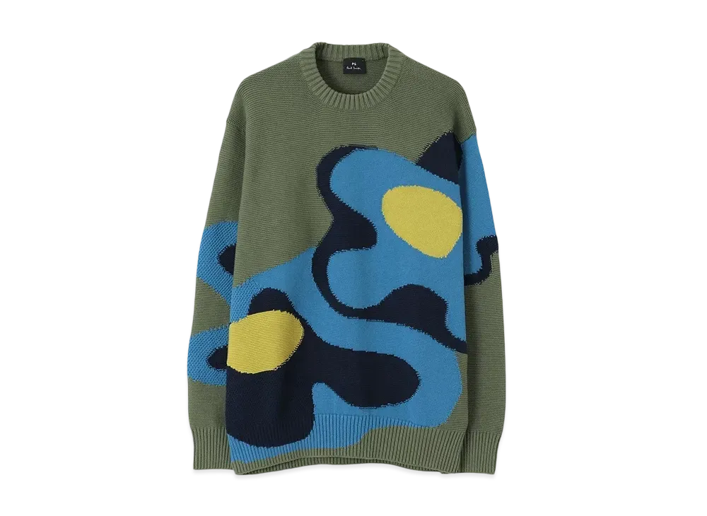 Paul Smith Blooming Flowers Knit "Olive"
