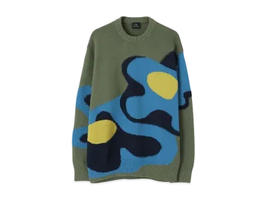 Paul Smith Blooming Flowers Knit "Olive"