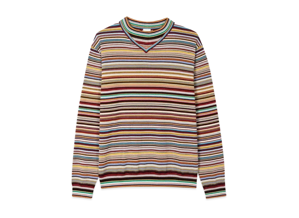 Paul Smith Signature Stripe Faux Layered Knit "Multi"