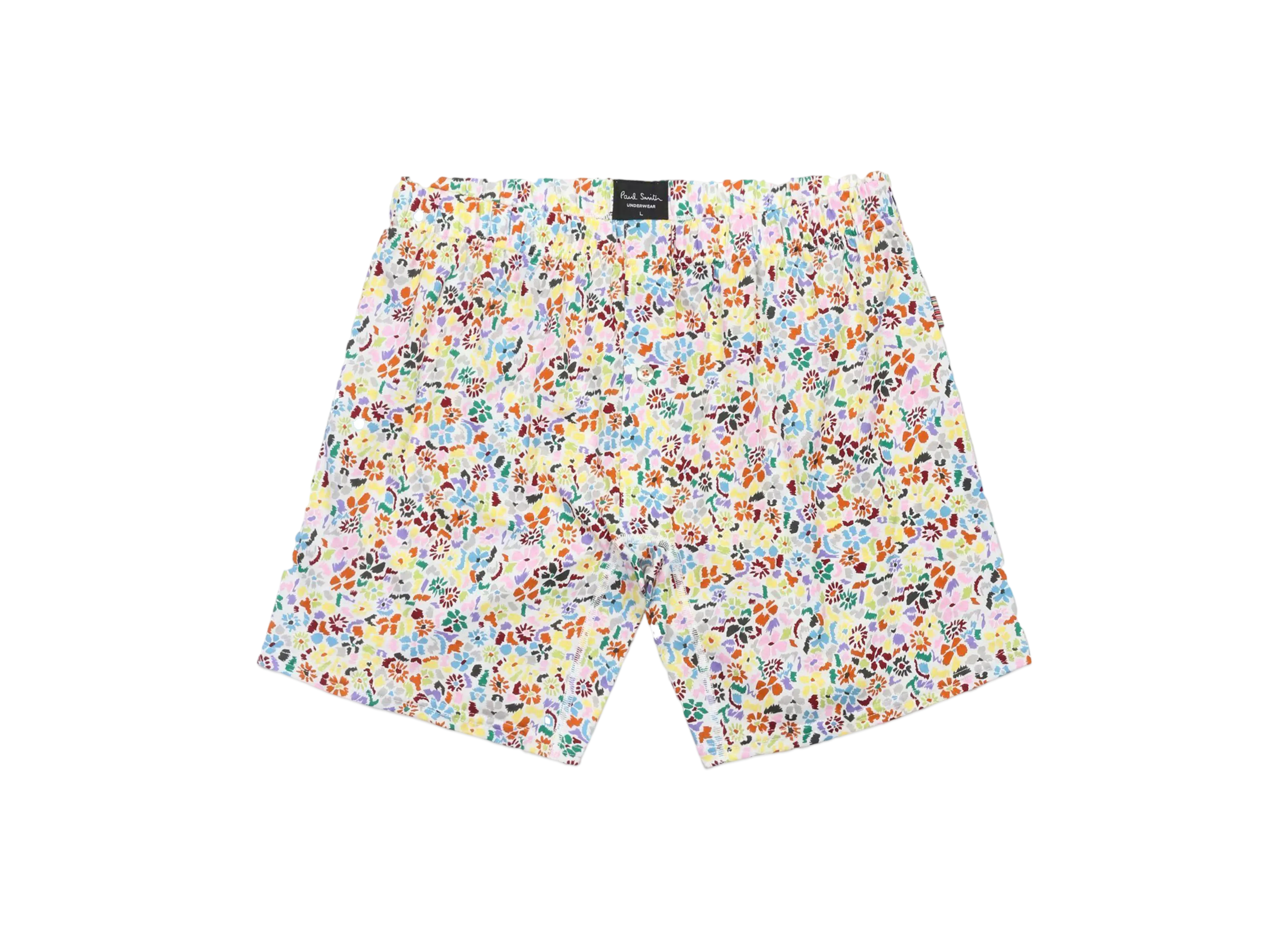 Paul Smith Pencil Floral Knit Trunks "Orange"