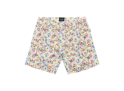 Paul Smith Pencil Floral Knit Trunks "Orange"