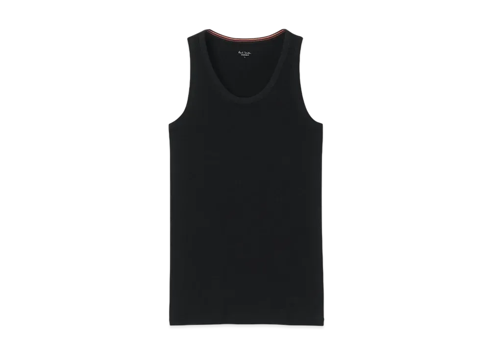 Paul Smith Pima Rice Tank Top "Black"