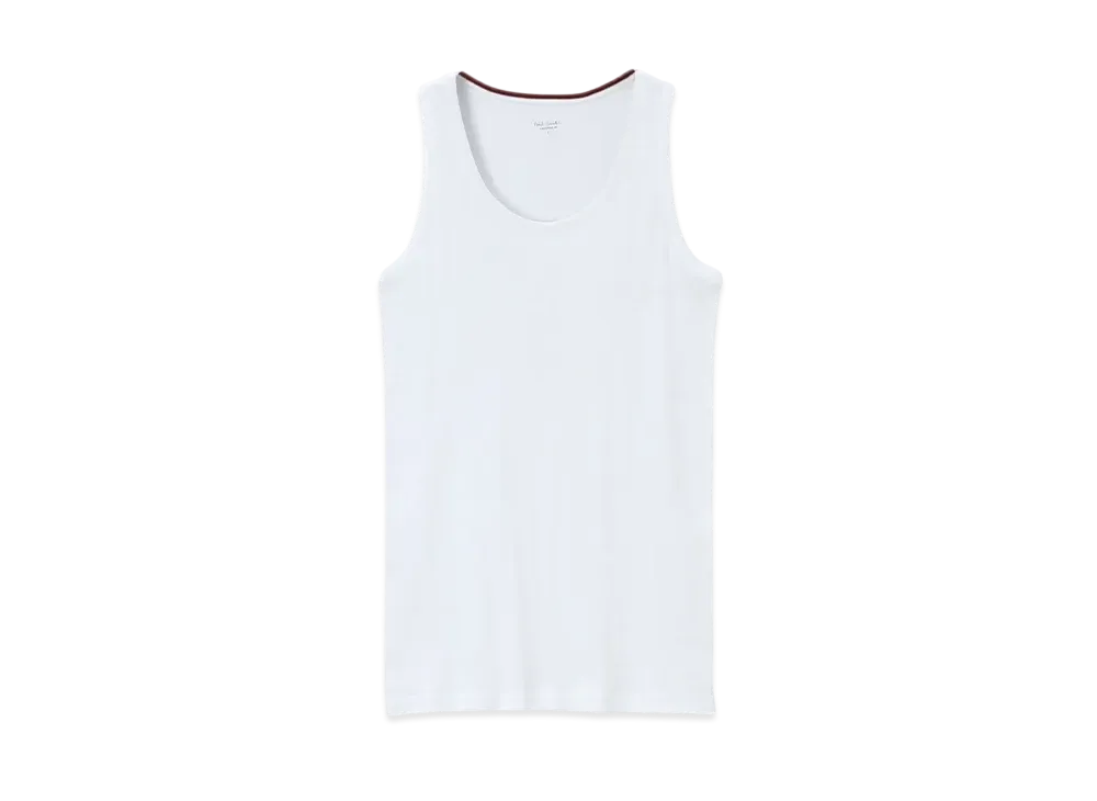 Paul Smith Pima Rice Tank Top "White"
