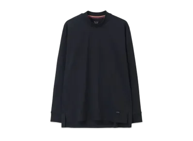 Paul Smith Solid Color Mock Neck Tee "Navy"