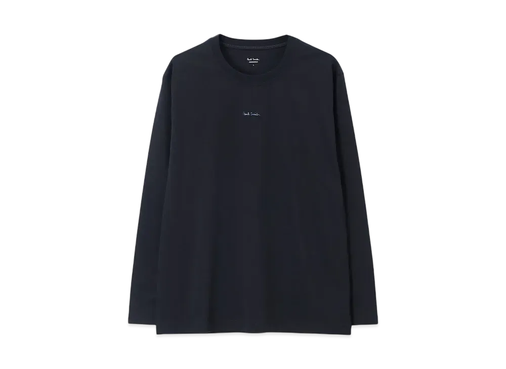 Paul Smith Logo Long Sleeve Crew Neck Tee "Navy"