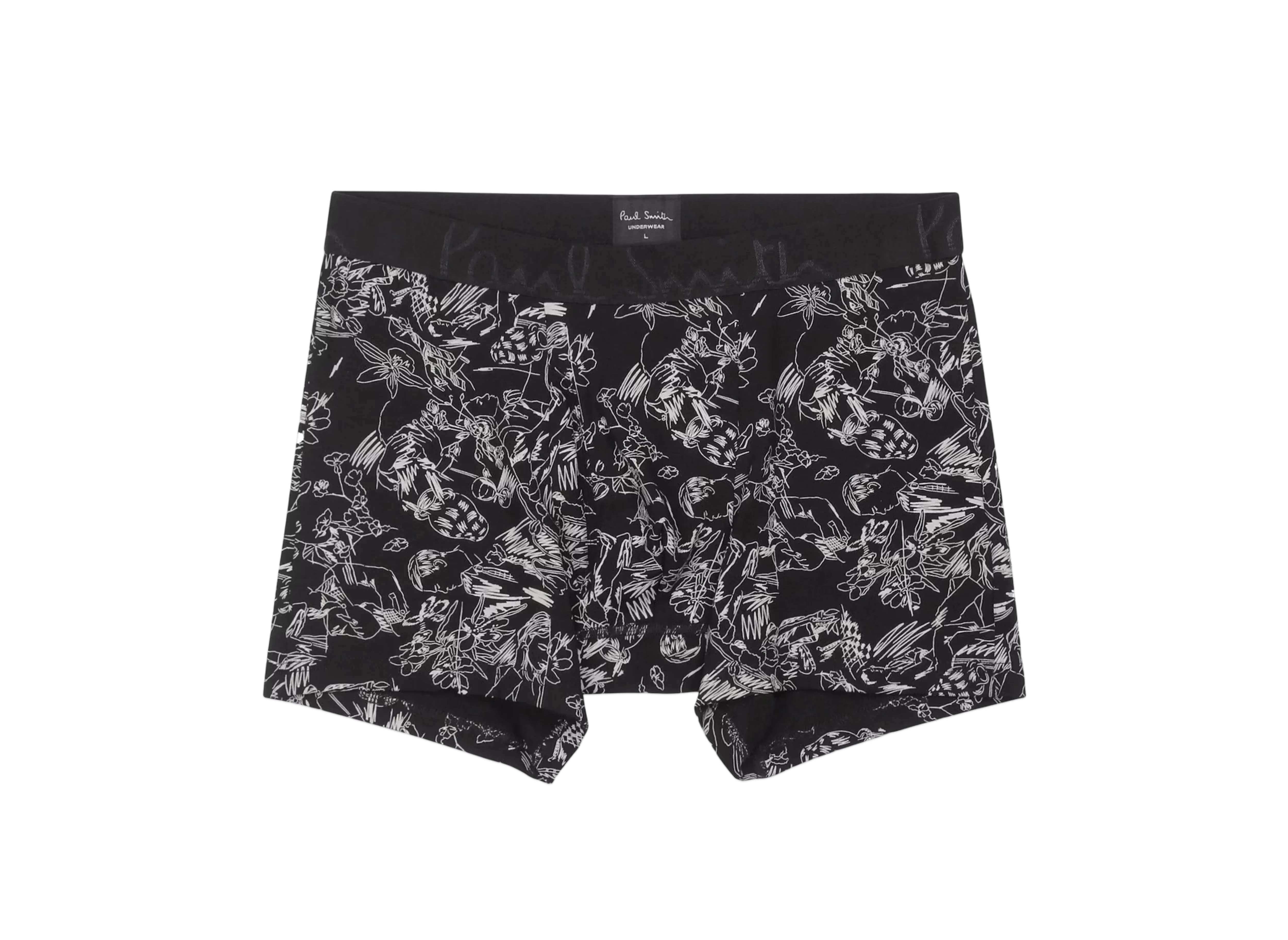 Paul Smith Sketchbook Pages Boxer Shorts "Black"