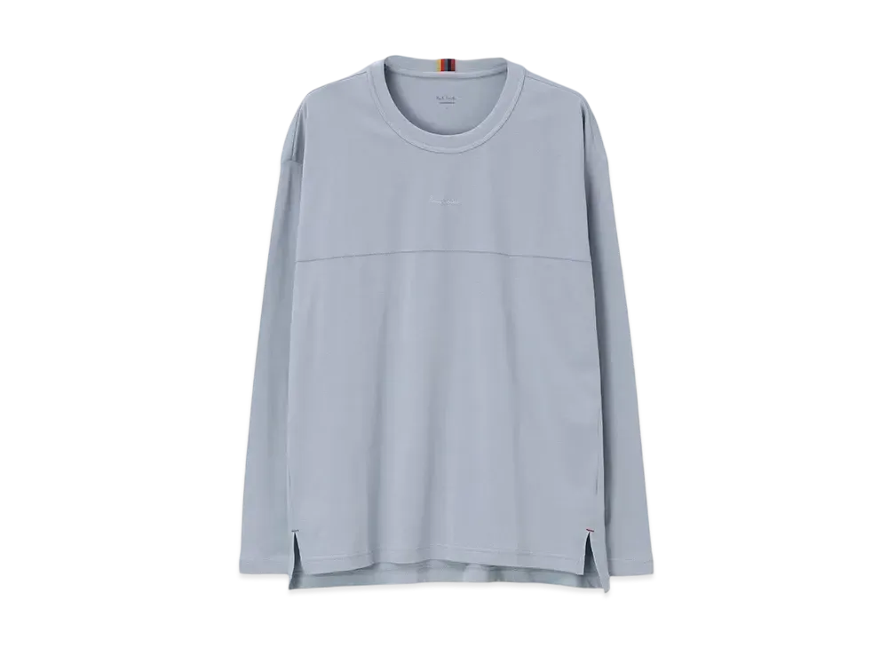 Paul Smith Logo-Embroidered Long-Sleeve Tee "LightBlue"
