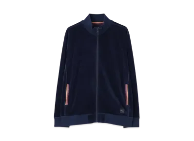 Paul Smith Velor Zip-Up Blouson "Navy"