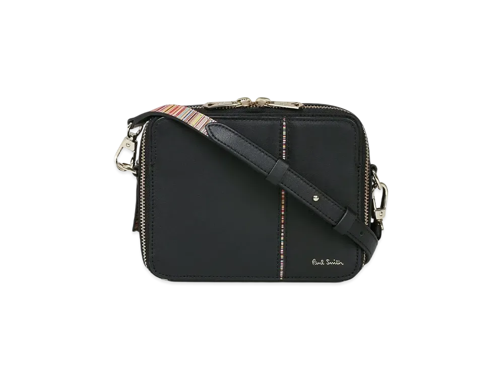 Paul Smith Signature Stripe Inverted Mini Shoulder Bag "Black"