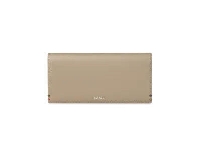 Paul Smith Highlight Stitch Long Wallet "Beige"