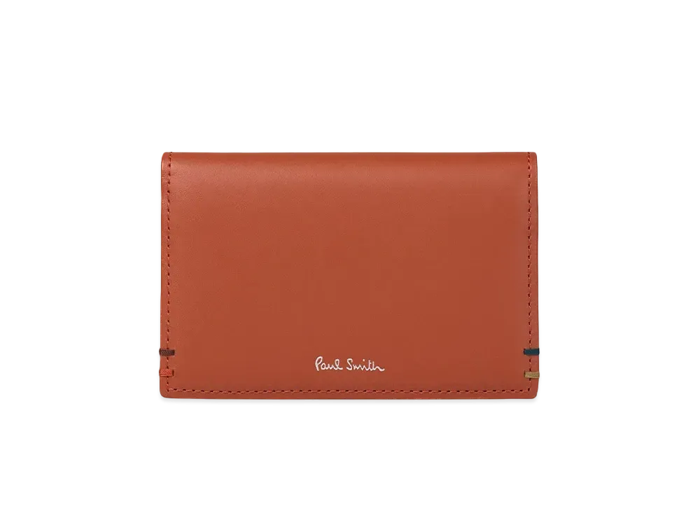 Paul Smith Highlight Stitch Business Card Holder "Red"