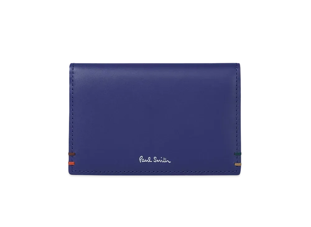 Paul Smith Highlight Stitch Business Card Holder "Blue"