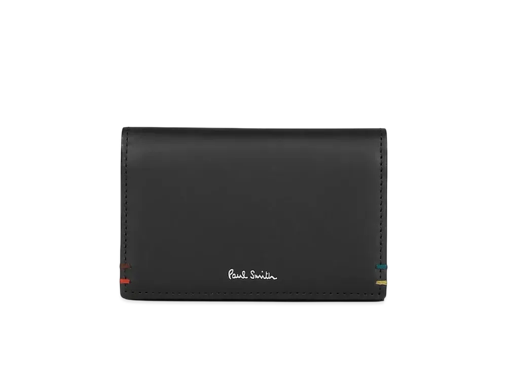 Paul Smith Highlight Stitch Business Card Holder "Black"