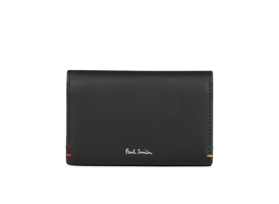 Paul Smith Highlight Stitch Business Card Holder "Black"