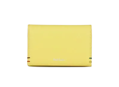 Paul Smith Highlight Stitch Business Card Holder "Yellow"