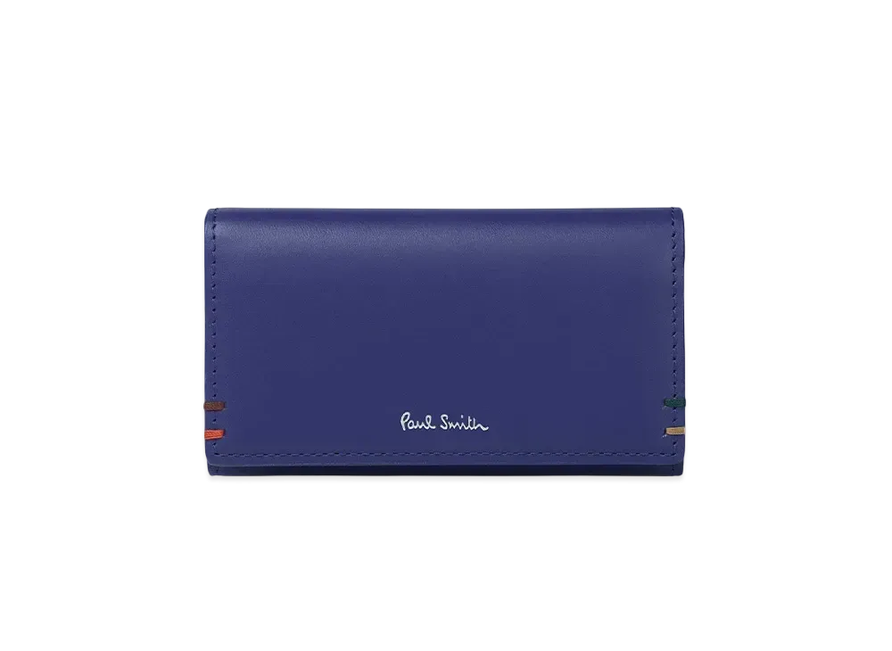 Paul Smith Highlight Stitch Key Case "Blue"
