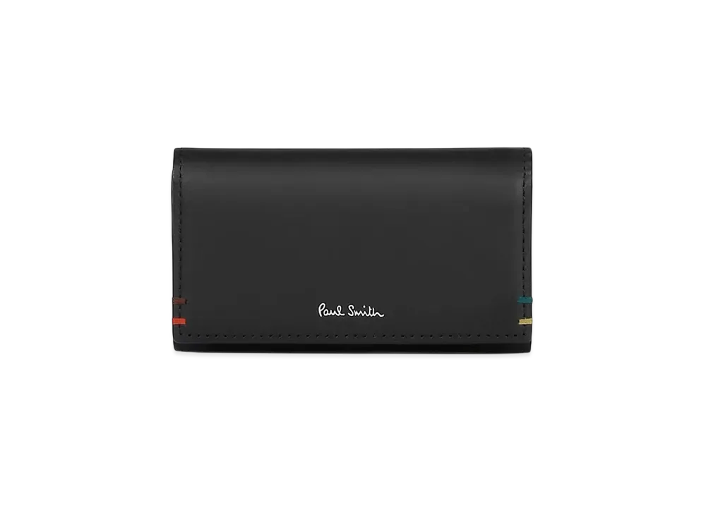 Paul Smith Highlight Stitch Key Case "Black"
