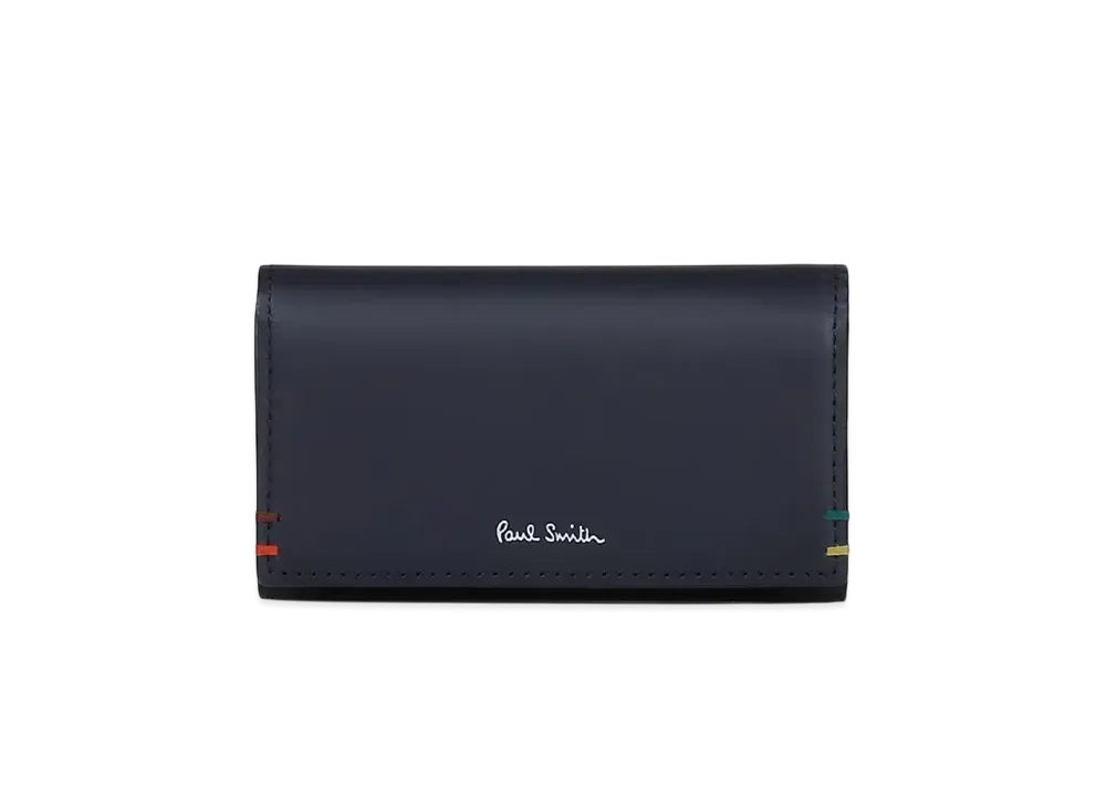 Paul Smith Highlight Stitch Key Case "Navy"