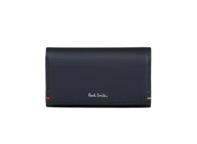 Paul Smith Highlight Stitch Key Case "Navy"