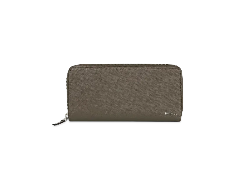 Paul Smith Bright Stripe Puller Long Wallet "LightBrown"