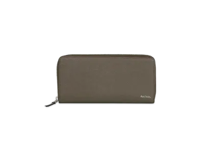 Paul Smith Bright Stripe Puller Long Wallet "LightBrown"