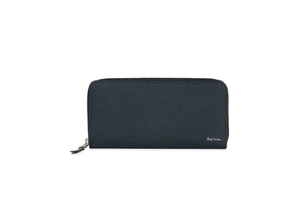 Paul Smith Bright Stripe Puller Long Wallet "Navy"
