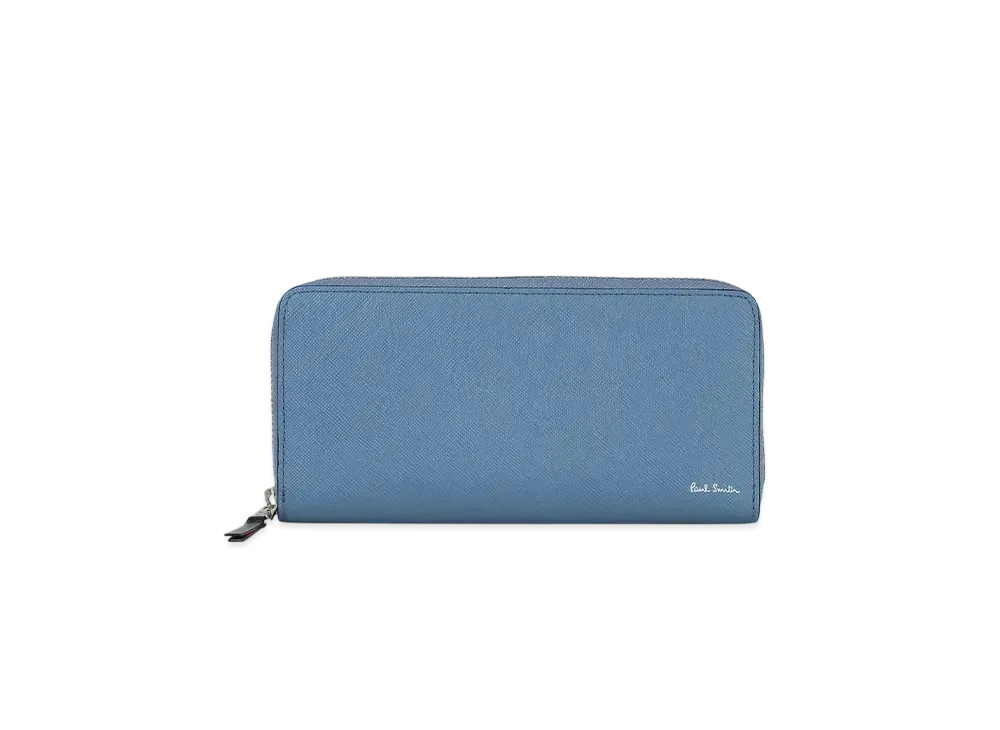 Paul Smith Bright Stripe Puller Long Wallet "LightBlue"