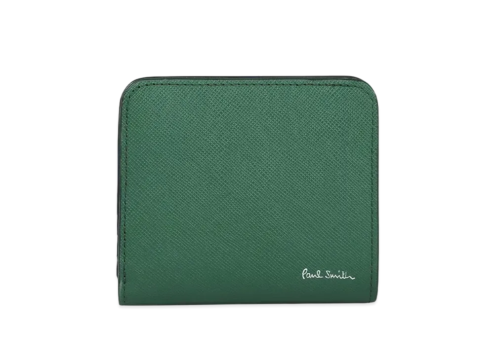 Paul Smith Bright Stripe Puller Bifold Wallet "Green"