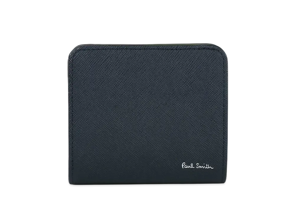 Paul Smith Bright Stripe Puller Bifold Wallet "Navy"