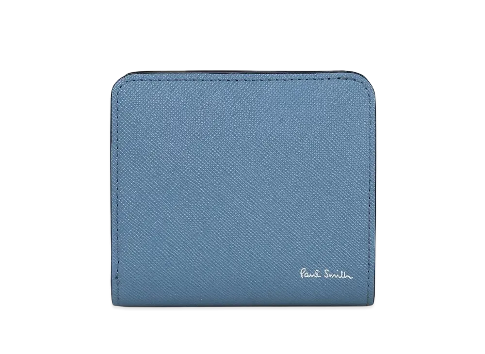Paul Smith Bright Stripe Puller Bifold Wallet "LightBlue"