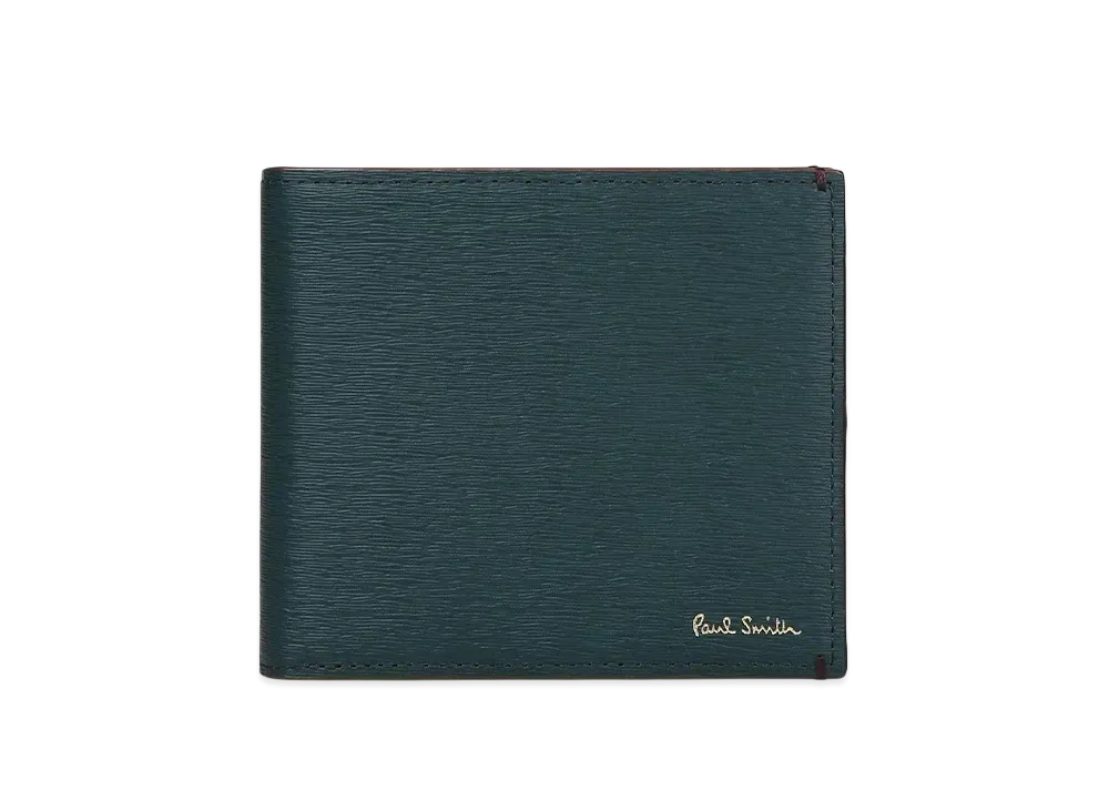 Paul Smith Colored Edge AW24 Bifold Wallet "Green"