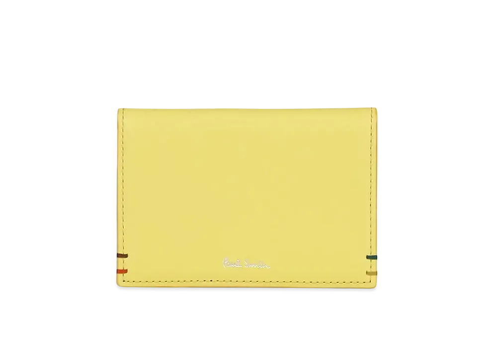 Paul Smith Highlight Stitch Pass Case "Yellow"