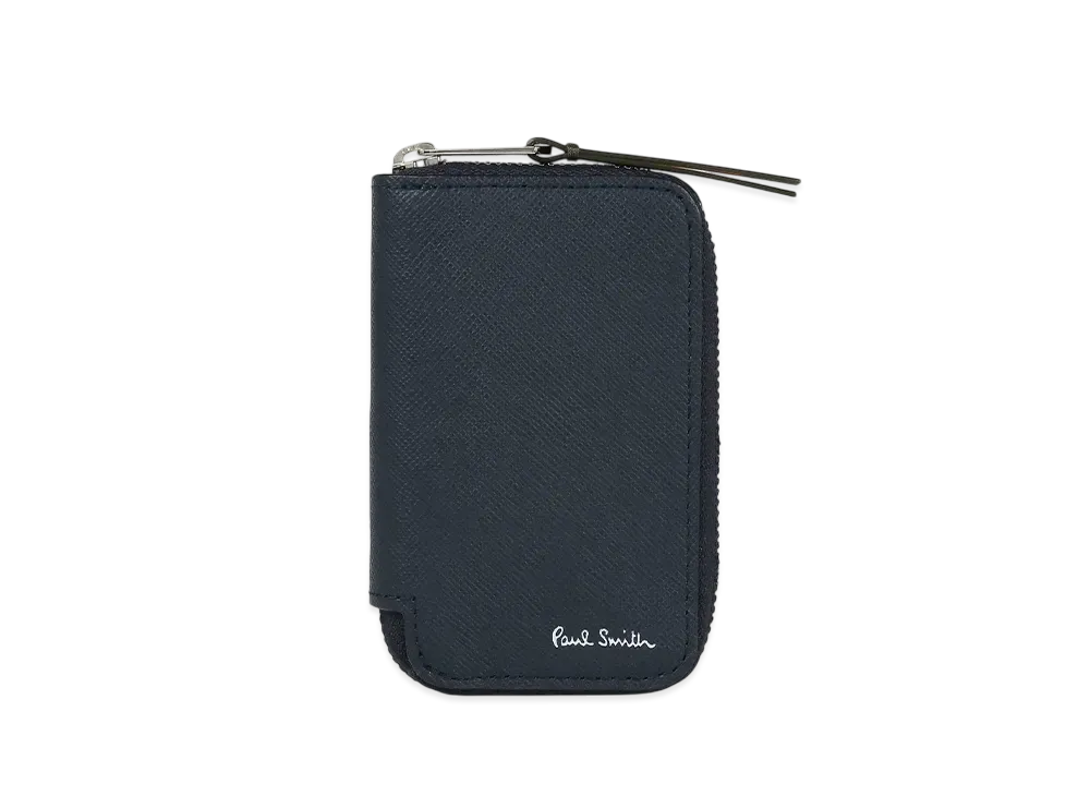 Paul Smith Bright Stripe Puller Smart Key / Card Case "Navy"