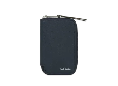 Paul Smith Bright Stripe Puller Smart Key / Card Case "Navy"