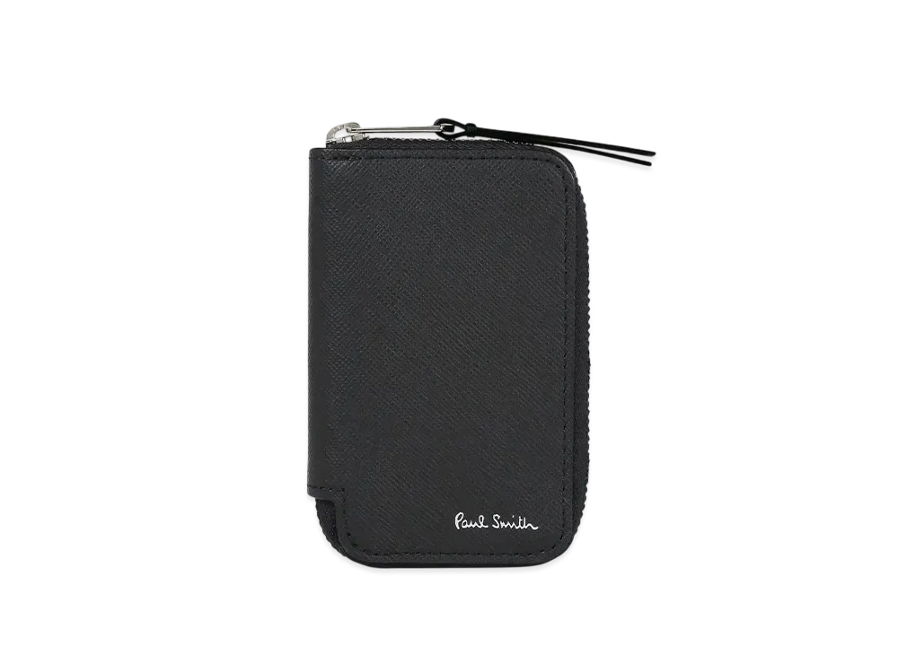Paul Smith Bright Stripe Puller Smart Key / Card Case "Black"