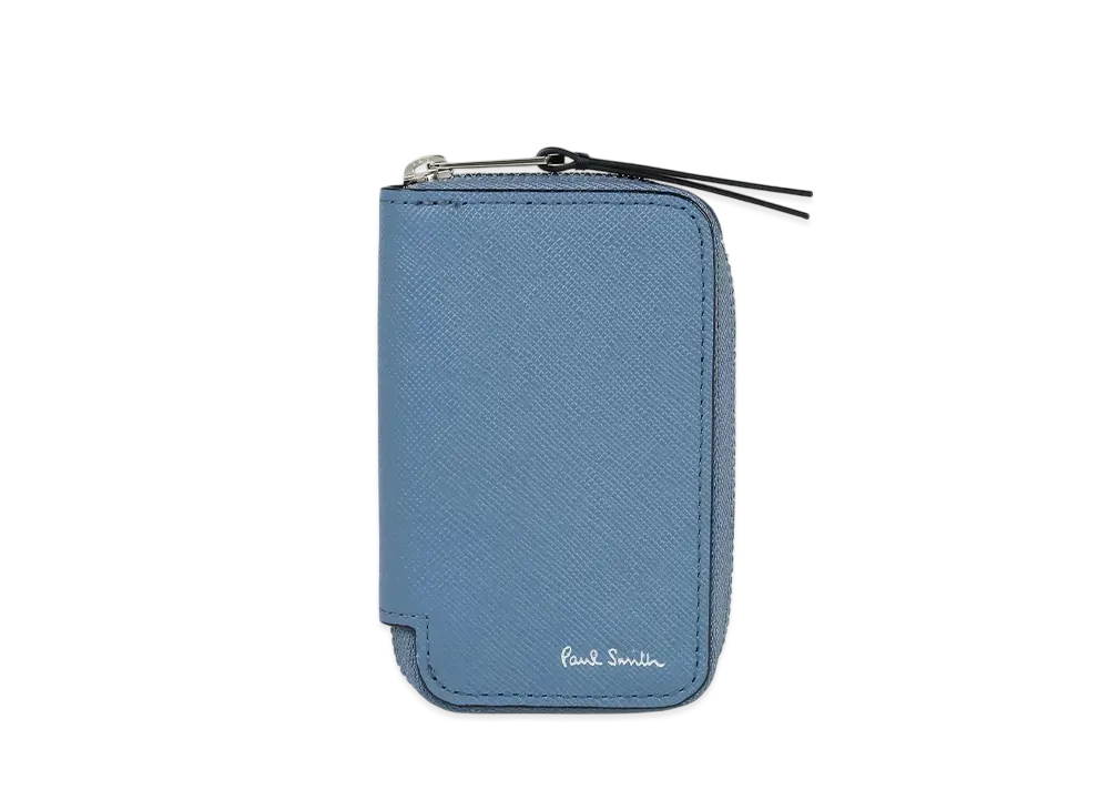 Paul Smith Bright Stripe Puller Smart Key / Card Case "LightBlue"