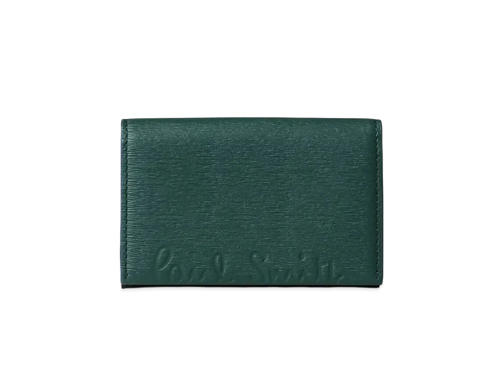 Paul Smith Cropped Logo Business Card Holder "DarkGreen"