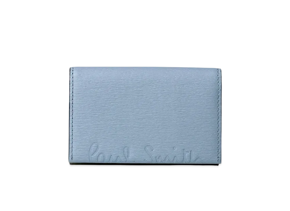 Paul Smith Cropped Logo Business Card Holder "SaxBlue"