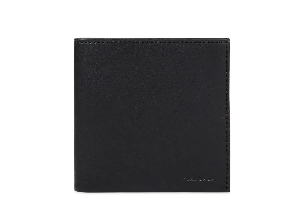 Paul Smith Striped Colored Edge Billfold "Black"