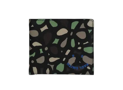 Paul Smith Happy Floral Billfold "Black"