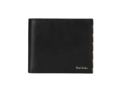 Paul Smith Bright Stripe Trim SS24 Bifold Wallet "Black"