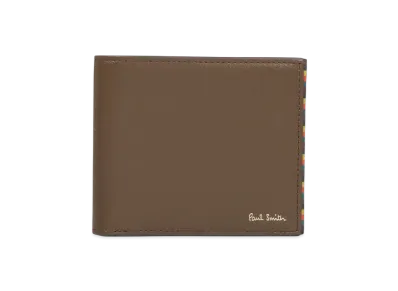 Paul Smith Bright Stripe Trim SS24 Bifold Wallet "Brown"