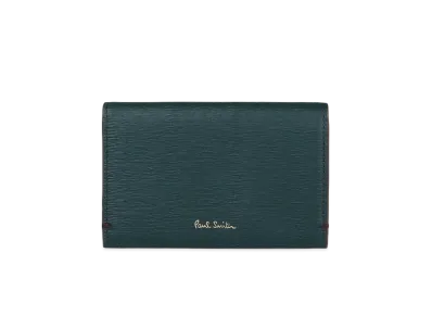 Paul Smith Colored Edge AW24 Business Card Holder "Green"