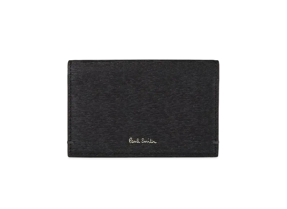 Paul Smith Colored Edge AW24 Business Card Holder "Black"