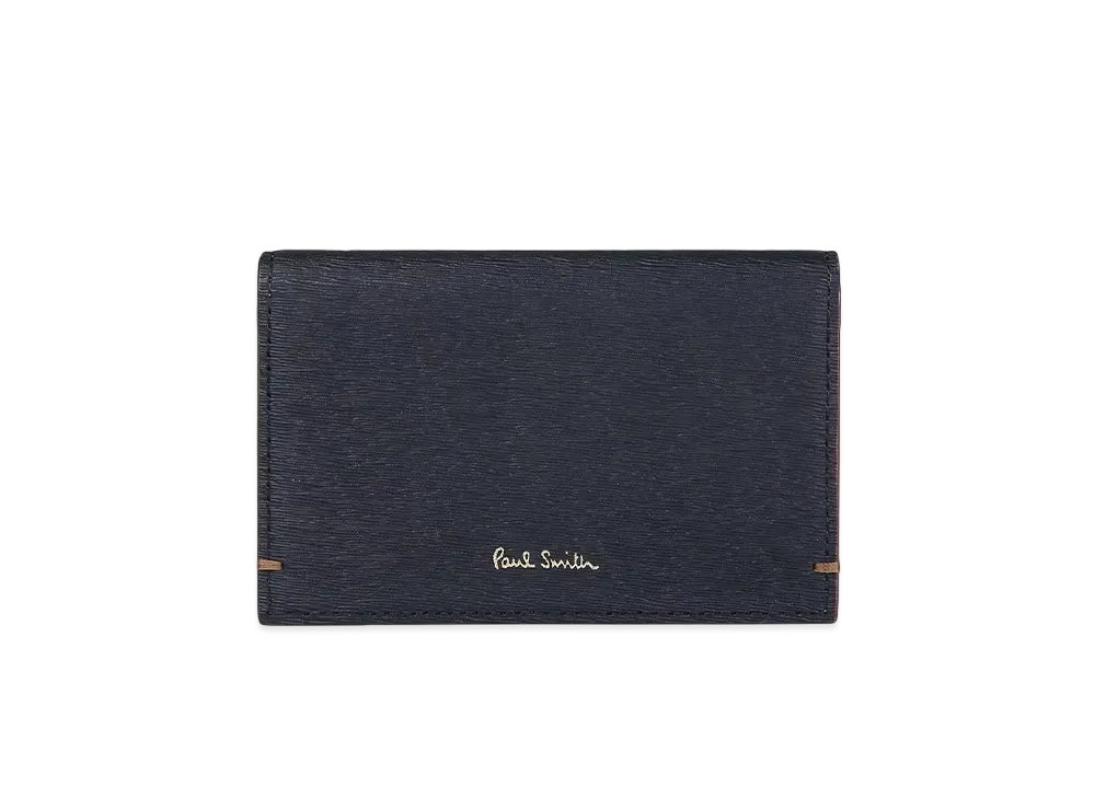 Paul Smith Colored Edge AW24 Business Card Holder "Navy"