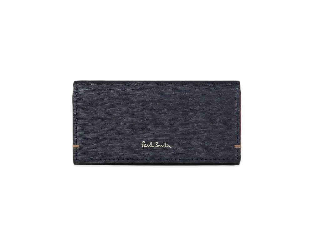 Paul Smith Colored Edge AW24 Key Case "Navy"