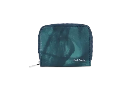 Paul Smith Marble Leather Coin Case "BlueGreen"