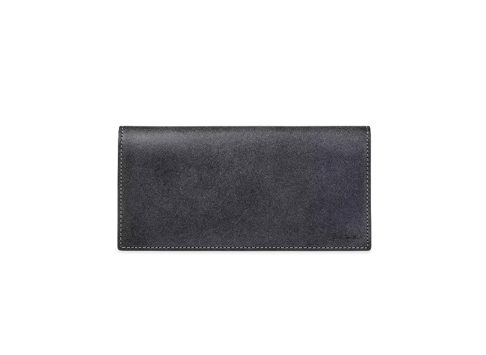 Paul Smith Waxed Leather Long Wallet "Black"