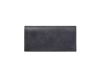 Paul Smith Waxed Leather Long Wallet "Black"